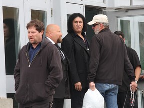 Gene Simmons arrives at Sudbury Arena on Tuesday afternoon. Simmons and KISS hit the stage tonight. (John Lappa/The Sudbury Star)