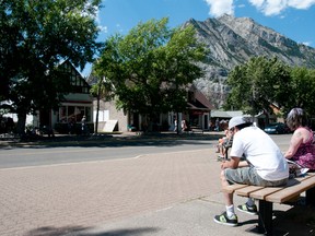 Relaxing while shopping in the Waterton town site. Bryan Passifiume photo