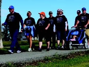 Walkers and runners of all ages and skill levels
attended the first annual George Wright Walkathon
and Run on Saturday Aug. 3 at Nanton’s Centennial
Park.