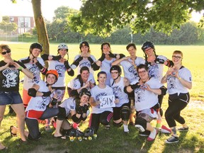 The NEOfights roller derby team consisting of girls from Cochrane, Timmins, Temiskaming, Sudbury, Sault Ste. Marie and Kirkland Lake, came together to play in a fresh meat tournament in Toronto on July 13.