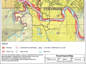 The government had issued a flood map for Cochrane. Town officials are reviewing it to determine its accuracy.