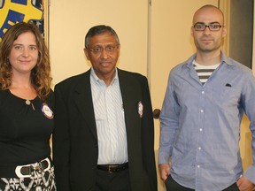 Occupational therapist Nicole Lucier, Chatham-Kent Health Alliance Chief of Psychiatry Dr. Ranjith Chandrasena and TNT program peer group facilitator Richard Long spoke about the importance of early intervention for youth mental health issues. Don Robinet/QMI Agency
