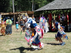 Event organizers say 200 dancers participated in the Mississauga First Nation 32nd Annual Powwow just outside of Blind River on Saturday and Sunday.
Photo by JORDAN ALLARD/THE STANDARD/QMI AGENCY