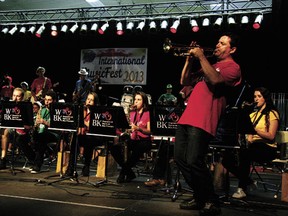Top right: the WBO, led by charismatic band leader Davi Dessotti, performs on Saturday.
