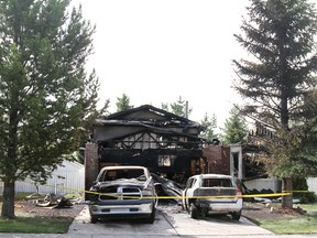 The burned out remains of 103 Aspen Ridge Crescent July 17. Damage is estimated at $400-450,000.