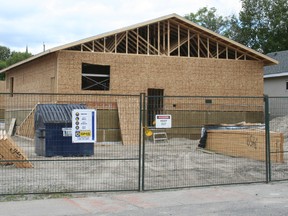 These four-plex buildings, currently being constructed on Sixth Avenue, reflect a recent trend in Timmins which has seen an increase in multi-unit residential developments.