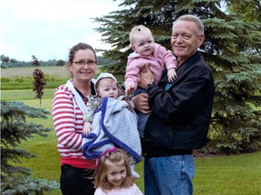 Zumba instructor Maggie Hagedorn is hosting a fundraiser in memory of her brother-in-law Steve Hagedorn, seen in the photo above with his wife and granddaughters, who died one year ago from esophagus cancer. (Submitted photo)