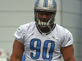 Ndamukong Suh and his Detroit Lions teammates opened training camp for the 2013 season on Friday. (John Kryk/QMI Agency)
