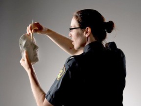 Const. Rachel Zuidervliet is currently the only forensic artist and reconstruction analyst working for the Ontario Provincial Police. Her daily job mainly consists of drawing or sculpting the likenesses of criminal suspects based on witness accounts. CONTRIBUTED/ THE CHATHAM DAILY NEWS/ QMI AGENCY