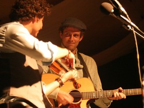 Shane Cook and Jake Charron perform at the 2012 Celtic Roots Festival.