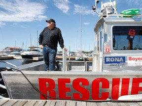 Rod Hutcheson, communications officer with Quinte Search and Rescue/Unit 507 Canadian Coast Guard Auxiliary (QSAR) is seen on the unit's primary vessel, the Bruce A. Sutcliffe. - JEROME LESSARD/The Intelligencer/File photo