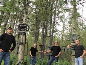 Local friends win reality hunting show and look ahead to producing their own show in 2014.Left to right: Matt Middlemiss, Brad Holinaty, Marc Andre, and Chad Teliske make up The Replacements.