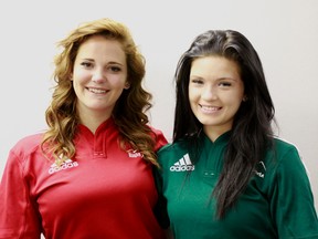 Kristen Chapman (right) and Jade Grinde (left) will be representing Alberta as they attend the Rugby Canada Age Grade National Festival in Vancouver Aug. 6-11.
