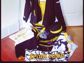 Portage la Prairie cyclist Hana Boersma tweeted out a photo of her Team Manitoba gear that she won’t be getting to wear at the Canada Summer Games, due to a concussion. (Twitter.com)