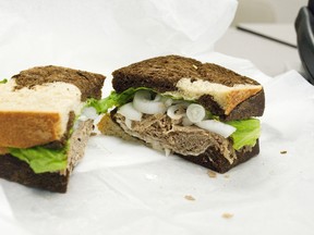 Roast Beef Sandwich from Cafe on Prince. (Svjetlana Mlinarevic/Portage Daily Graphic/QMI Agency)