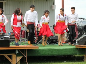 The Litte Wheelers from Edmonton came to Hobbema to support the Neechie fundraising music festival.