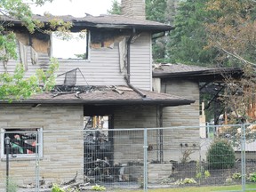 A house on Sinden Side Road near Langton was destroyed by a fire Monday morning. (SARAH DOKTOR Simcoe Reformer)
