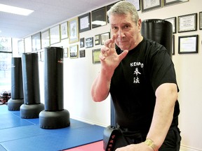 Ralph Chinnick, 70, was recently presented with a 10th degree black belt acknowledging his contributions back to the practice of karate. Diana Martin/Chatham Daily News/QMI Agency