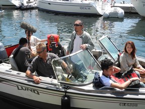 Chinese film crew sets out to film on St. Lawrence River.    WAYNE LOWRIE, Gananoque Reporter