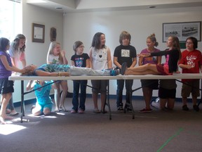 The Imaginators rehearse their piece on July 25 before presenting it to their parents. - Caitlin Kehoe, Reporter/Examiner
