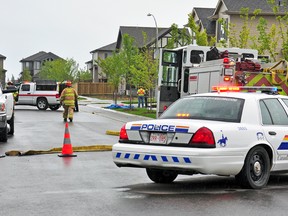 The Beaumont Fire Department had additional manpower from Leduc County arrive in case they were needed. The gas leak was resolved without issue. (Omar Mosleh/La Nouvelle Beaumont News)