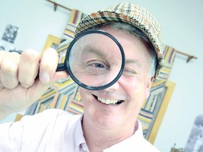 Stratford Perth Museum's Will Kernohan welcomes families to sleuth through the museum's exhibits during the summer-long Museum Quest scavenger hunt.(SCOTT WISHART The Beacon Herald)