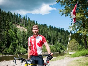 Keegan Hoffman on his bike ride across the country to raise money for the B.C. Cancer Agency.
PHOTO SUPPLIED