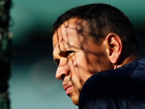 Alex Rodriguez was suspended by Major League Baseball on Monday. (REUTERS)