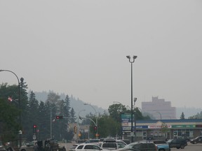 Hazy smoke in Fort McMurray Monday is from forest fires burning in Saskatchewan, says the provincial government. ANDREW BATES/TODAY STAFF