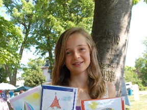 Young artist Laurie Burdan's art can be seen around the region as she raises money for Free the Children and Me To We by donating half of her profits to the cause. (ALANNA RICE/KINCARDINE NEWS)