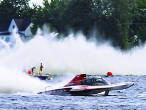 STEPHANE ROBICHAUD photo
Bert Henderson is pictured in a 2012 grand prix race. Boat damage caused during the first heat prevented Henderson from racing on this past weekend at Saint-Felicien, Quebec.