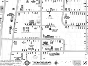 PHOTO COURTESY OF PICASSO'S PIZZA. Maps created by Rob Tipple of Picasso's Pizza were used in the early days of the flood crisis by High River RCMP.