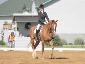 The third annual Wildwind Dressage Festival took place in St. Isidore on July 27-28 at the Wildwind Equestrian Centre Event hi-point winner Karrie Kennedy is shown here. (Photos by Lindsey Parkin)