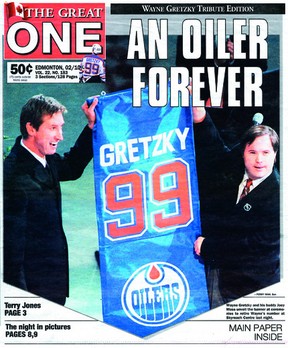 Wayne Gretzky Edmonton Oilers Retirement Banner
