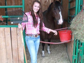 From stable girl at The Horses at Evergreen Park to contestant in the Miss Teen Canada World competition, Farran Sawer has had a busy summer. (Supplied)