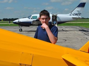 Theodore Magee, 15, from Whitecourt and member of the 721 Hawk squadron. Magee spent time at Penhold Air Cadet Summer Training Centre, where he got the chance to participate in a flight  with Vintage Wings in a Boeing Stearman.
Submitted