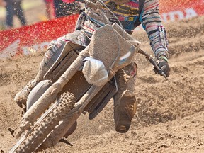 Waterford motocross racer Hayden Halstead is seen here during a recent competition at Gopher Dunes. Halstead will compete at the  Walton TransCan Grand National Motocross Championships next week. (PHOTO COURTESY ALAN GAVIN)