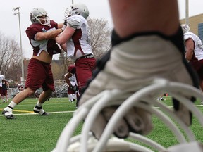 Ottawa Gee-Gees football practice in Ottawa, On. on Monday April 29, 2013.    Tony Caldwell/Ottawa Sun/QMI Agency