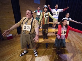 Cast members of The 25th Annual Putnam County Spelling Bee.