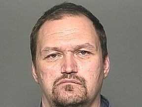 The man accused of using a blunt weapon on a teen and a relative out for a bike ride Monday night is also an alleged high-ranking Hells Angels member. Rodney Sweeney, 45, is wanted by police. (HANDOUT)