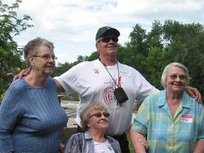 Pictured are four of the 12 children born to Asi and Kris Asmundson. Left to right: Helga Gibson, Harvey Asmundson, Betty Hicks and in front; Laura Zanewich. Unable to attend were Solveig Gibson and Clara Hadfield both of whom live in Alberta. The Asmundson's six other children have passed away. (Karen Lambert/Submitted Photo)