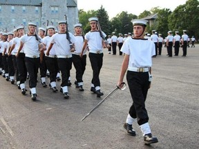 Storm Perry serves as guard commander during the final parade at camp CSTC Kingston (HMCS Ontario) in August 2012.