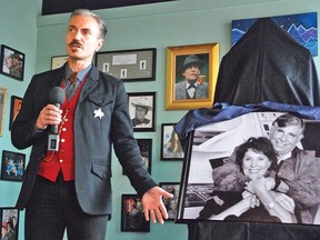 Michael Mangold, who co-owns Canada’s only Star Trek museum called Trekcetera with partner Devan Daniels, unveiled Aug. 2 during the museum’s official opening a portrait of Star Trek creator Gene Roddenberry with his wife Majel. The museum was dedicated to the couple. Mangold told the Advocate the museum was packed during the centennial celebration.