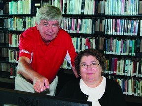 Mike Kentish of Clear Logic Consulting and Elaine De Bonis, Assistant Director at the Timmins Public Library were both checking out the online survey this week for the Timmins Culture, Tourism and Recreation Master Plan. There are more than 40 computers with free Internet at the Library where city residents can go to complete the survey. Timmins Times LOCAL NEWS photo by Len Gillis.