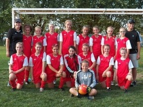 Seaway Valley Girls U-12 Blazers won a silver at the 17th Cameron Memorial Soccer Tournament in Quinte West. 
Submitted photo