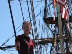 Meredith McKinnon aboard the Pride of Baltimore II. (SUBMITTED)