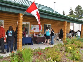 A good crowd turned out to the Mayerthorpe Famer’s Market on Thursday, Aug. 8, despite there being only four vendors.