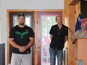 David Rybinski (left) was among those auctioned at the first annual Caddy 4 Kids golf tournament at the Melfort Gofl and Country Club on Saturday, August 10.