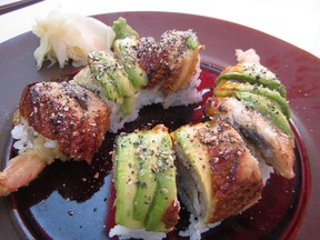 The Japonaise Bistro’s Cheezy Dragon roll. (Supplied)