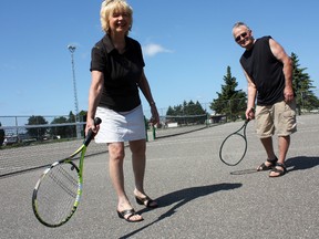At 76 years of age, Timmins couple Simone and Charles McIntosh still take advantage of the city’s public tennis courts, including the one at Leo DelVillano Park, to stay in shape and play at least 30 minutes of tennis every day.